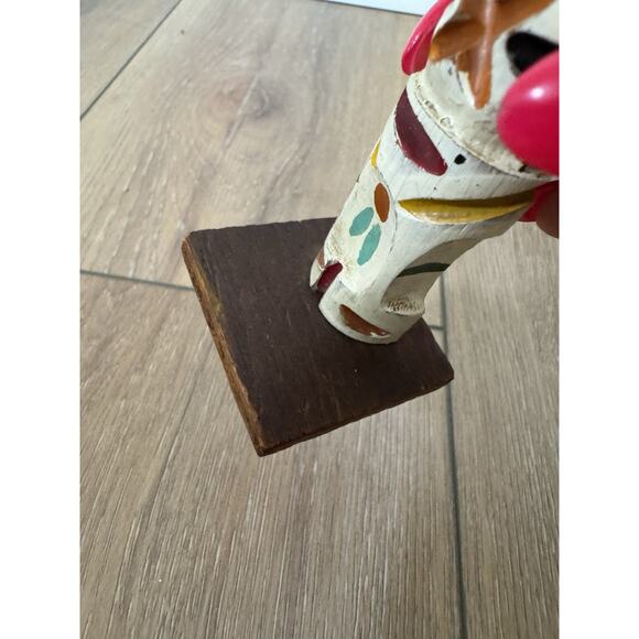 Vintage Hand Carved Pacific NW American Indian Totem Pole Souvenir MCM6” Fetish - Picture 7 of 12